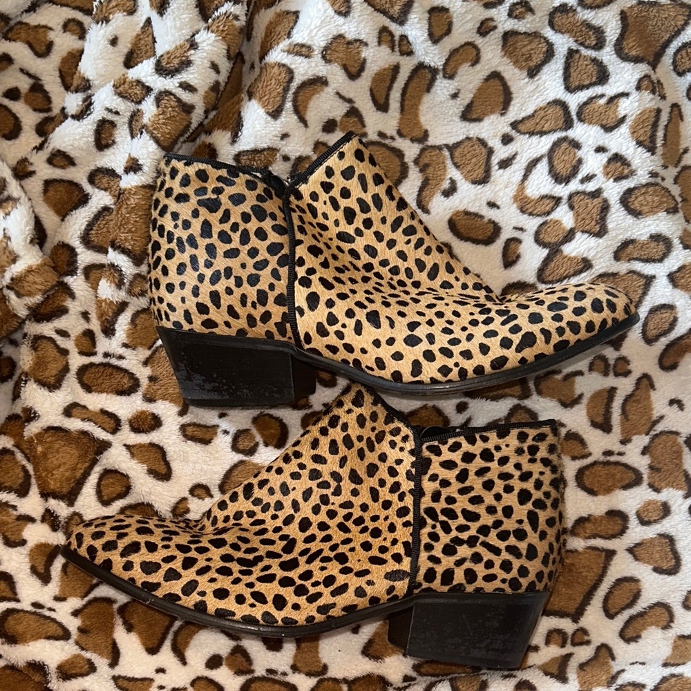 Leopard Print Ankle Boots